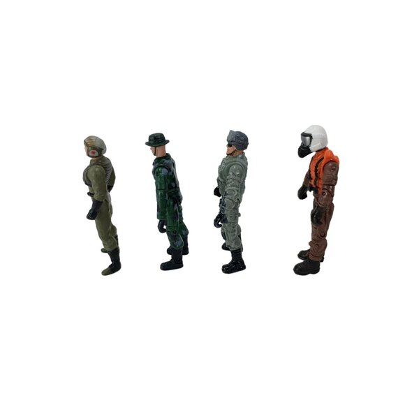 Mixed Military Soldiers Poseable Mini Action Figure Toy Lot Of 4 - Picture 3 of 5
